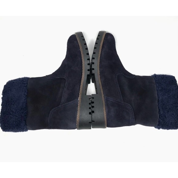 Anthropologie Louise Suede Sherpa Lined Cuffed Ankle Boot - Picture 7 of 14